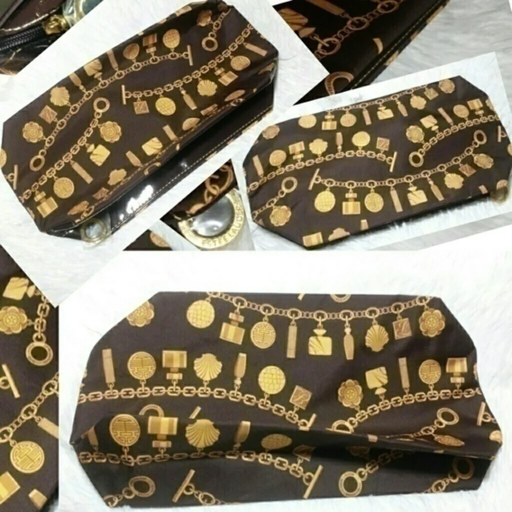 Vintage Estee Charm Bracelet Print Cosmetic Bag